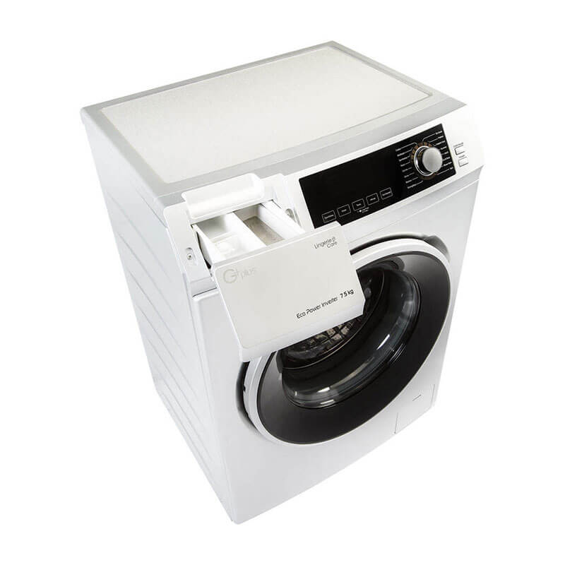 ماشین لباسشویی جی پلاس 7.5 کیلویی مدل GWM-K723W-IND سفید